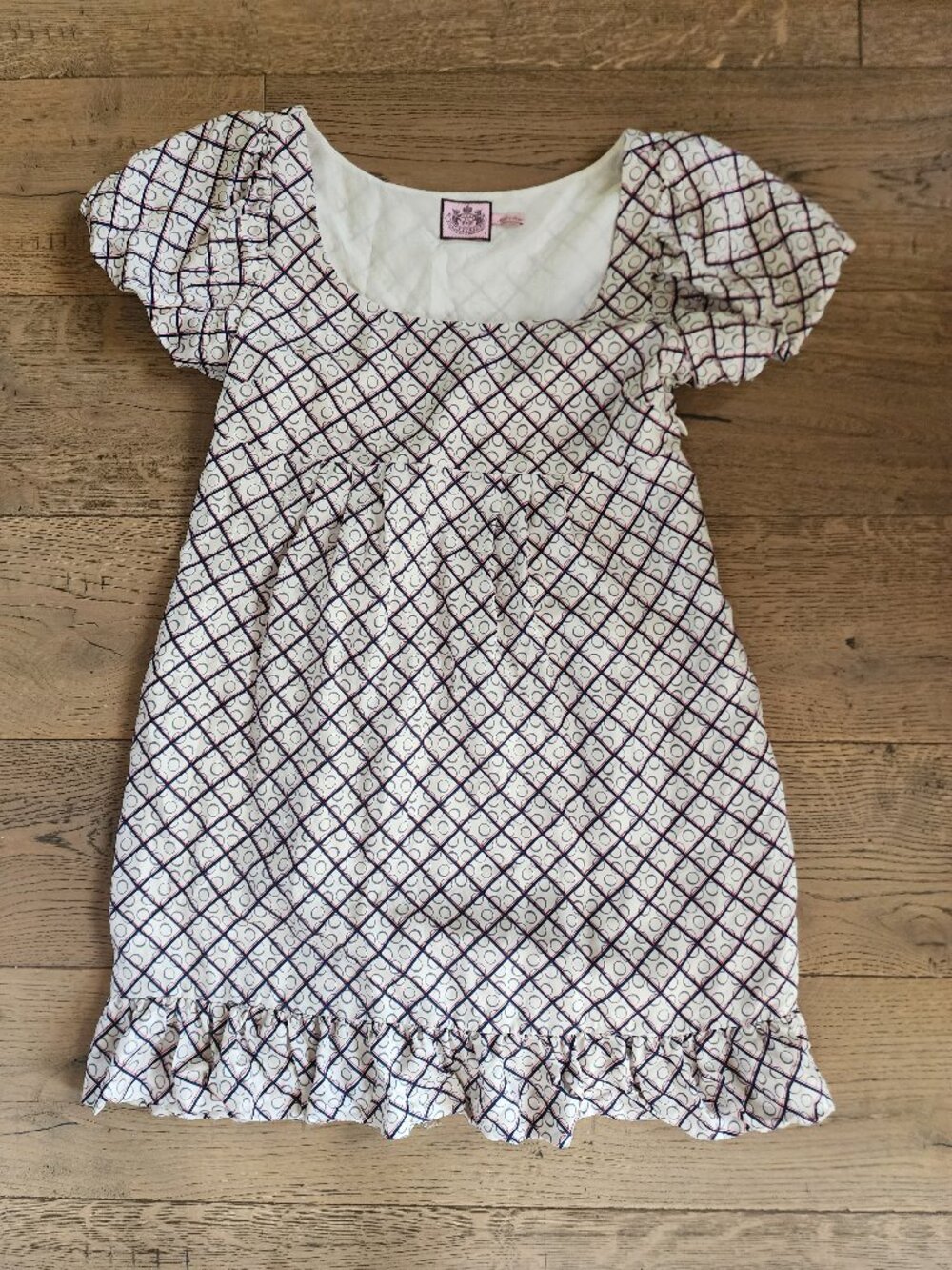 Juicy Couture silk puff sleeve dress Size 4